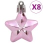 vidaXL Set Palline di Natale 111 pz Rosa in Polistirene vidaXL Set Palline di Natale 111 pz Rosa in Polistirene