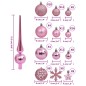 vidaXL Set Palline di Natale 111 pz Rosa in Polistirene vidaXL Set Palline di Natale 111 pz Rosa in Polistirene