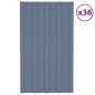 vidaXL Pannelli da Tetto 36 pz in Acciaio Zincato Grigio 80x45 cm vidaXL Pannelli da Tetto 36 pz in Acciaio Zincato Grigio 80x45 cm
