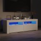 vidaXL Mobile Porta TV con Luci LED Bianco Lucido 120x35x40 cm vidaXL Mobile Porta TV con Luci LED Bianco Lucido 120x35x40 cm