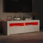 vidaXL Mobile Porta TV con Luci LED Bianco Lucido 120x35x40 cm vidaXL Mobile Porta TV con Luci LED Bianco Lucido 120x35x40 cm