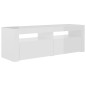 vidaXL Mobile Porta TV con Luci LED Bianco Lucido 120x35x40 cm vidaXL Mobile Porta TV con Luci LED Bianco Lucido 120x35x40 cm