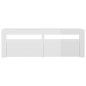 vidaXL Mobile Porta TV con Luci LED Bianco Lucido 120x35x40 cm vidaXL Mobile Porta TV con Luci LED Bianco Lucido 120x35x40 cm