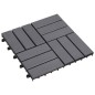vidaXL Pannelli Decking 10 pz Grigio Slavato 30x30cm Massello d'Acacia vidaXL Pannelli Decking 10 pz Grigio Slavato 30x30cm Massello d'Acacia