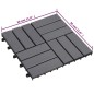 vidaXL Pannelli Decking 10 pz Grigio Slavato 30x30cm Massello d'Acacia vidaXL Pannelli Decking 10 pz Grigio Slavato 30x30cm Massello d'Acacia