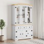 vidaXL Credenza Corona Bianca 112x43x196 cm in Legno Massello di Pino vidaXL Credenza Corona Bianca 112x43x196 cm in Legno Massello di Pino