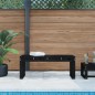 vidaXL Panca da Giardino Nera 110x38x45 cm Legno Massello di Pino vidaXL Panca da Giardino Nera 110x38x45 cm Legno Massello di Pino