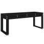 vidaXL Panca da Giardino Nera 110x38x45 cm Legno Massello di Pino vidaXL Panca da Giardino Nera 110x38x45 cm Legno Massello di Pino