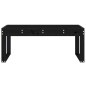 vidaXL Panca da Giardino Nera 110x38x45 cm Legno Massello di Pino vidaXL Panca da Giardino Nera 110x38x45 cm Legno Massello di Pino