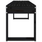 vidaXL Panca da Giardino Nera 110x38x45 cm Legno Massello di Pino vidaXL Panca da Giardino Nera 110x38x45 cm Legno Massello di Pino