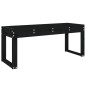 vidaXL Panca da Giardino Nera 110x38x45 cm Legno Massello di Pino vidaXL Panca da Giardino Nera 110x38x45 cm Legno Massello di Pino
