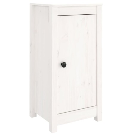vidaXL Credenza Bianca 39x35x80 cm in Legno Massello di Pino