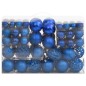 vidaXL Set Palline di Natale 111 pz Blu in Polistirene vidaXL Set Palline di Natale 111 pz Blu in Polistirene