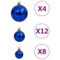 vidaXL Set Palline di Natale 111 pz Blu in Polistirene vidaXL Set Palline di Natale 111 pz Blu in Polistirene