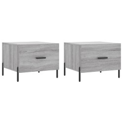 vidaXL Tavolini Salotto 2pz Grigio Sonoma 50x50x40cm Legno Multistrato