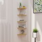 vidaXL Scaffale Angolare a Muro Bianco e Rovere 19x19x123cm Truciolato