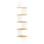 vidaXL Scaffale Angolare a Muro Bianco e Rovere 19x19x123cm Truciolato