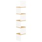 vidaXL Scaffale Angolare a Muro Bianco e Rovere 19x19x123cm Truciolato