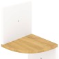 vidaXL Scaffale Angolare a Muro Bianco e Rovere 19x19x123cm Truciolato