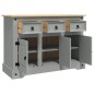 vidaXL Credenza Corona Grigia 112x43x78 cm in Legno di Pino Messicano vidaXL Credenza Corona Grigia 112x43x78 cm in Legno di Pino Messicano