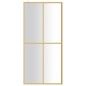 vidaXL Parete per Doccia Walk-in Vetro Trasparente ESG 100x195 cm Oro vidaXL Parete per Doccia Walk-in Vetro Trasparente ESG 100x195 cm Oro