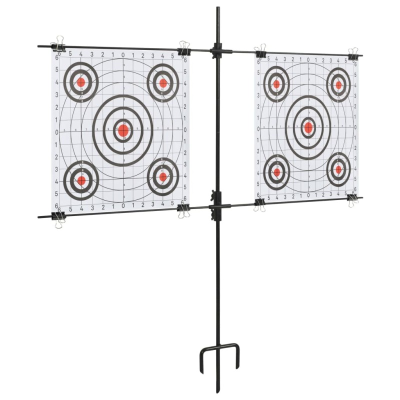 vidaXL Supporto Bersagli di Carta con Fogli di Tiro 78x76cm Acciaio vidaXL Supporto Bersagli di Carta con Fogli di Tiro 78x76cm Acciaio