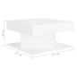 vidaXL Tavolino da Salotto Bianco 57x57x30 cm in Truciolato vidaXL Tavolino da Salotto Bianco 57x57x30 cm in Truciolato