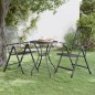 Tavolo da Giardino Ø60x72 cm Rete Metallica Espansa Antracite Tavolo da Giardino Ø60x72 cm Rete Metallica Espansa Antracite