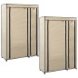 Armadi Pieghevoli 2 pz Crema 110x45x175 cm in Tessuto Armadi Pieghevoli 2 pz Crema 110x45x175 cm in Tessuto