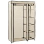 Armadi Pieghevoli 2 pz Crema 110x45x175 cm in Tessuto Armadi Pieghevoli 2 pz Crema 110x45x175 cm in Tessuto