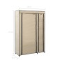 Armadi Pieghevoli 2 pz Crema 110x45x175 cm in Tessuto Armadi Pieghevoli 2 pz Crema 110x45x175 cm in Tessuto