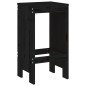 vidaXL Sgabelli da Bar 2pz Neri 40x36x75 cm in Legno Massello di Pino vidaXL Sgabelli da Bar 2pz Neri 40x36x75 cm in Legno Massello di Pino