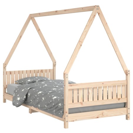 vidaXL Giroletto per Bambini 90x200 cm in Legno Massello di Pino