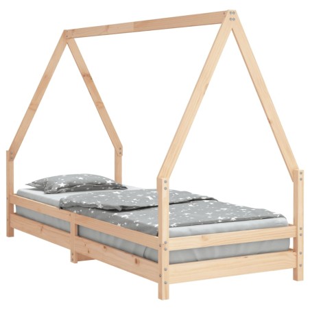 vidaXL Giroletto per Bambini 90x200 cm in Legno Massello di Pino
