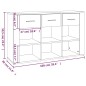 Credenza Grigio Sonoma 100x30x59,5 cm in Legno Multistrato Credenza Grigio Sonoma 100x30x59,5 cm in Legno Multistrato