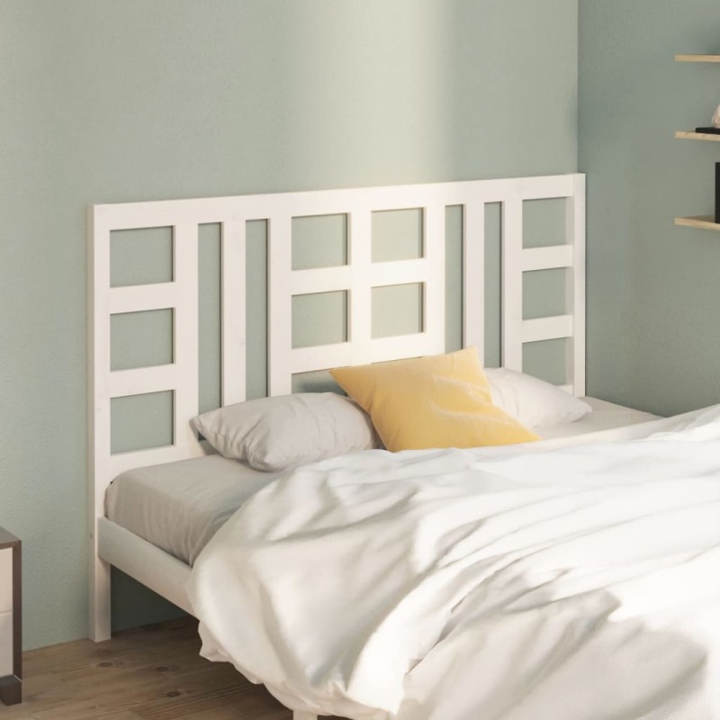 Testiera per Letto Bianca 166x4x100cm in Legno Massello di Pino Testiera per Letto Bianca 166x4x100cm in Legno Massello di Pino