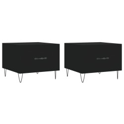 vidaXL Tavolini da Salotto 2 pz Neri 50x50x40 cm in Legno Multistrato