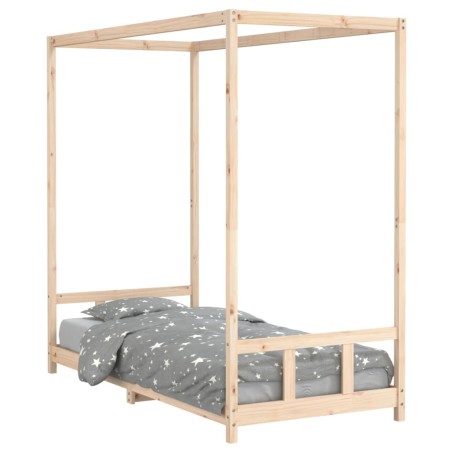 vidaXL Giroletto per Bambini 90x200 cm in Legno Massello di Pino