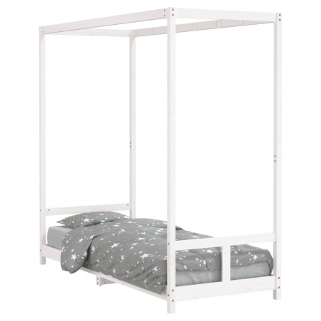 vidaXL Giroletto per Bambini Bianco 80x200cm in Legno Massello di Pino