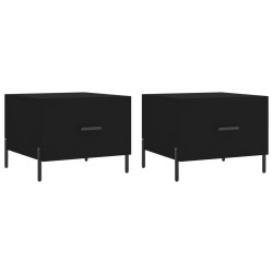 vidaXL Tavolini da Salotto 2 pz Neri 50x50x40 cm in Legno Multistrato