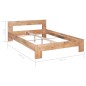 vidaXL Giroletto in Legno Massello di Rovere 140x200 cm vidaXL Giroletto in Legno Massello di Rovere 140x200 cm