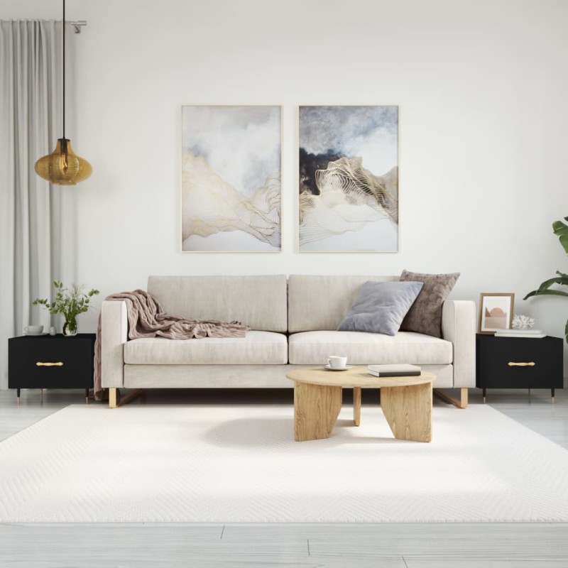 vidaXL Tavolini da Salotto 2 pz Neri 50x50x40 cm in Legno Multistrato