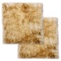 vidaXL Cuscini Sedie 2pz Melange Marrone 40x40cm Vera Pelle di Montone