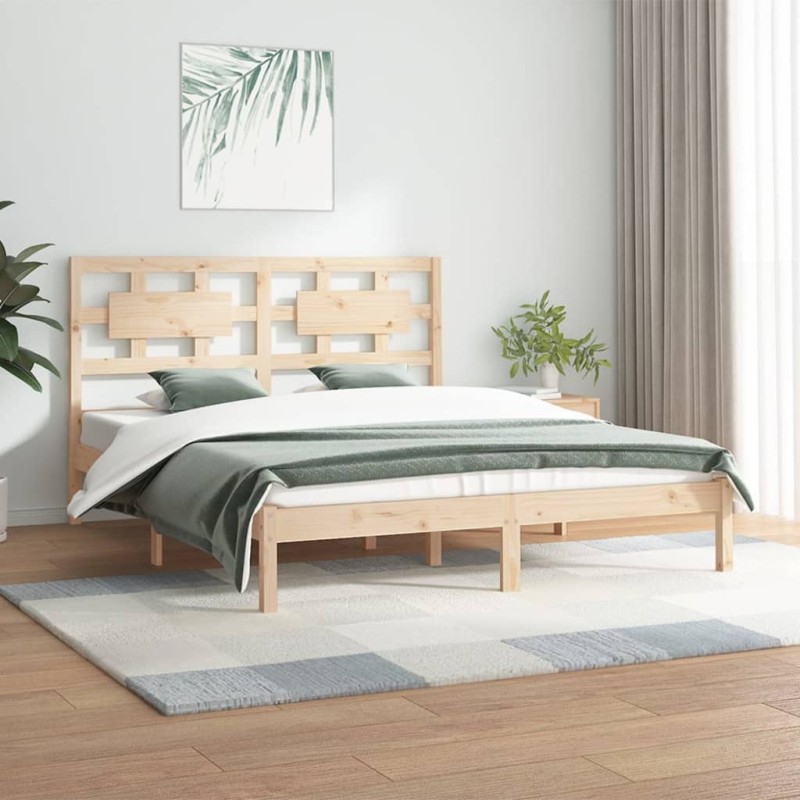 vidaXL Giroletto in Legno Massello di Pino 150x200 cm 5FT King Size vidaXL Giroletto in Legno Massello di Pino 150x200 cm 5FT King Size