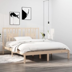vidaXL Giroletto in Legno Massello 150x200 cm 5FT King Size