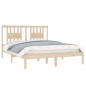 vidaXL Giroletto in Legno Massello 150x200 cm 5FT King Size vidaXL Giroletto in Legno Massello 150x200 cm 5FT King Size