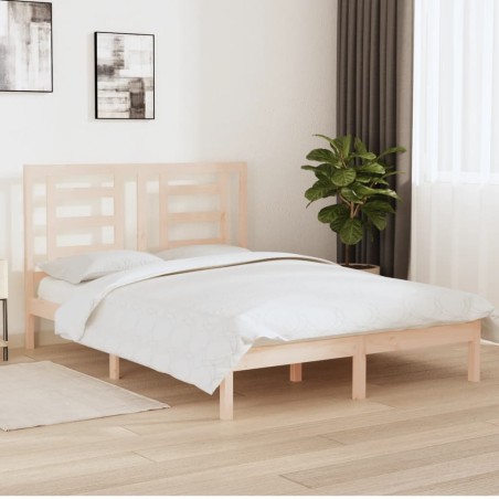 vidaXL Giroletto in Legno Massello di Pino 150x200 cm 5FT King Size