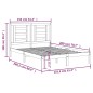 vidaXL Giroletto in Legno Massello di Pino 150x200 cm 5FT King Size vidaXL Giroletto in Legno Massello di Pino 150x200 cm 5FT King Size