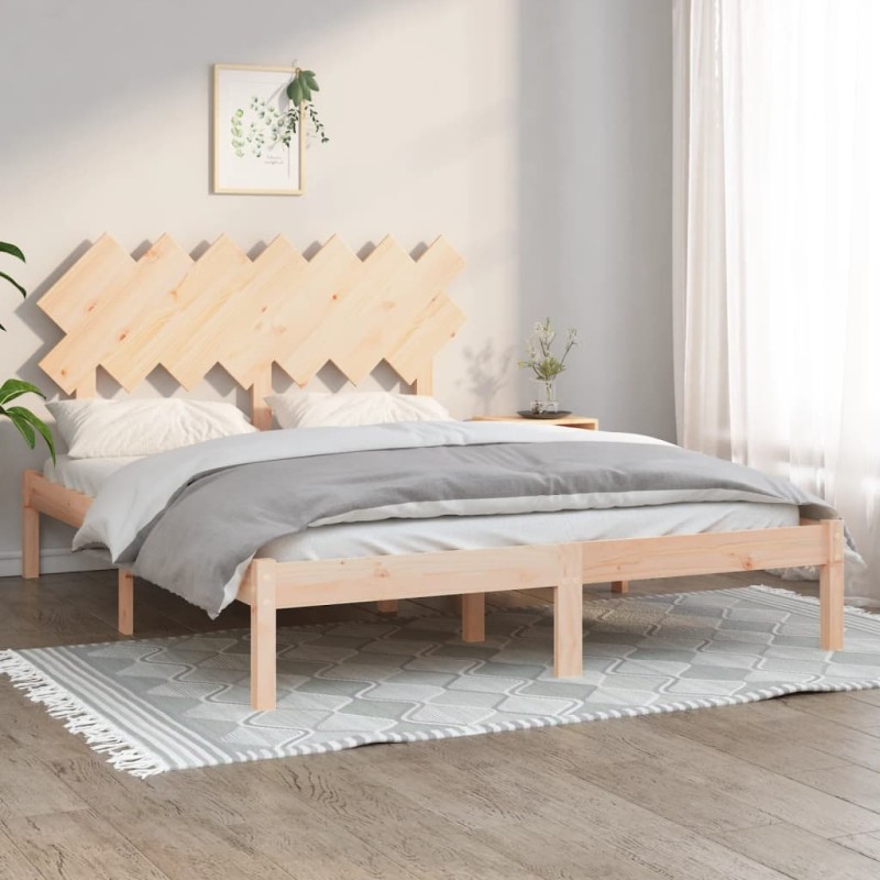 vidaXL Giroletto 150x200 cm 5FT King Size in Legno Massello