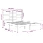 vidaXL Giroletto in Legno Massello 150x200 cm 5FT King Size vidaXL Giroletto in Legno Massello 150x200 cm 5FT King Size
